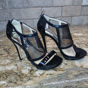 MICHAEL Michael Kors Selina Mesh Slingback Pumps – Black Patent, Size 8M